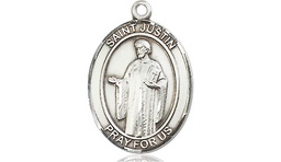 [8052SS] Sterling Silver Saint Justin Medal