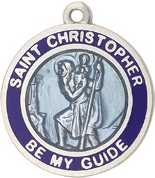 [0192BBSS] Sterling Silver Saint Christopher Medal