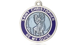 [0192BBSS] Sterling Silver Saint Christopher Medal