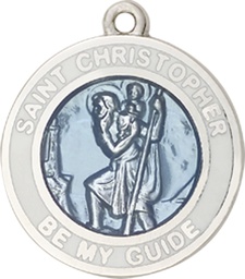 [0192WBSS] Sterling Silver Saint Christopher Medal
