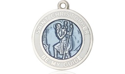 [0192WBSS] Sterling Silver Saint Christopher Medal