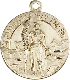 [0193GF] 14kt Gold Filled Saint Joan of Arc Medal