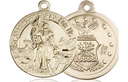 [0193GF1] 14kt Gold Filled Saint Joan of Arc Air Force Medal
