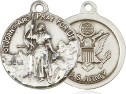 [0193SS2] Sterling Silver Saint Joan of Arc Army Medal