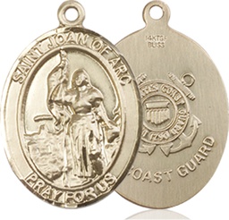 [8053GF3] 14kt Gold Filled Saint Joan of Arc  Coast Guard Medal