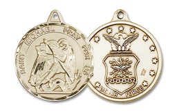[0201GF1] 14kt Gold Filled Saint Michael Air Force Medal