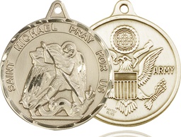 [0201GF2] 14kt Gold Filled Saint Michael Army Medal