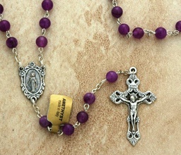 [DR1247A] Italian Rosary, Amethyst, 6mm