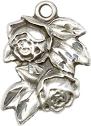 [0204SS] Sterling Silver Rose Medal