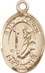 [9030KT] 14kt Gold Saint Dominic de Guzman Medal
