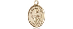 [9032KT] 14kt Gold Saint Dymphna Medal