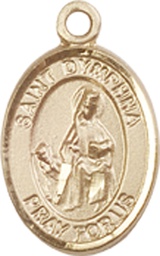 [9032KT] 14kt Gold Saint Dymphna Medal