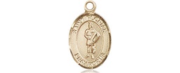[9034KT] 14kt Gold Saint Florian Medal