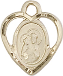 [5414KT] 14kt Gold Saint Ann Medal