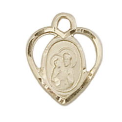 [5414KT] 14kt Gold Saint Ann Medal