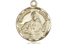 [5425KT] 14kt Gold Saint Camillus of Lellis Medal