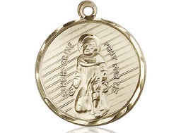 [5437KT] 14kt Gold Saint Perregrine Medal