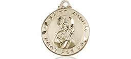 [5651KT] 14kt Gold Saint Jude Medal