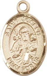[9058KT] 14kt Gold Saint Joseph Medal