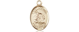 [9059KT] 14kt Gold Saint Joshua Medal