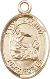 [9059KT] 14kt Gold Saint Joshua Medal