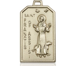 [5724KT] 14kt Gold Saint Francis Medal