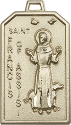 [5724KT] 14kt Gold Saint Francis Medal