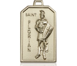 [5726KT] 14kt Gold Saint Florian Medal
