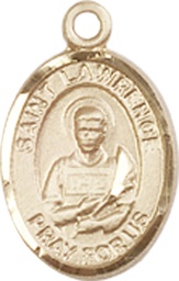 [9063KT] 14kt Gold Saint Lawrence Medal