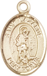 [9066KT] 14kt Gold Saint Lazarus Medal