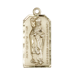 [5914KT] 14kt Gold Saint Patrick Medal