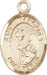 [9072KT] 14kt Gold Saint Margaret Mary Alacoque Medal