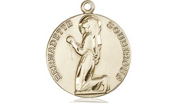 [5919KT] 14kt Gold Saint Bernadette Medal