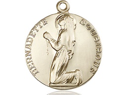 [5920KT] 14kt Gold Saint Bernadette Medal