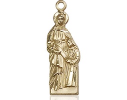 [5932KT] 14kt Gold Saint Ann Medal