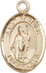 [9084KT] 14kt Gold Saint Patrick Medal
