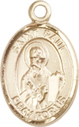 [9086KT] 14kt Gold Saint Paul the Apostle Medal