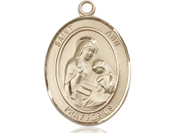 [7002KT] 14kt Gold Saint Ann Medal