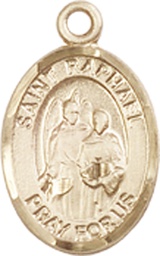 [9092KT] 14kt Gold Saint Raphael the Archangel Medal