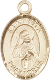 [9094KT] 14kt Gold Saint Rita of Cascia Medal