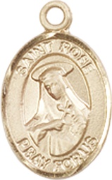 [9095KT] 14kt Gold Saint Rose of Lima Medal