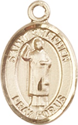 [9104KT] 14kt Gold Saint Stephen the Martyr Medal