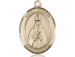 [7010KT] 14kt Gold Saint Blaise Medal