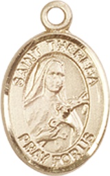 [9106KT] 14kt Gold Saint Theresa Medal
