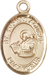 [9108KT] 14kt Gold Saint Thomas Aquinas Medal
