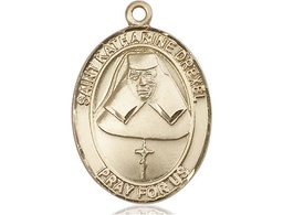 [7015KT] 14kt Gold Saint Katharine Drexel Medal