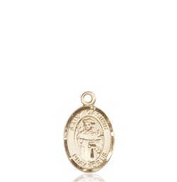 [9113KT] 14kt Gold Saint Casimir of Poland Medal