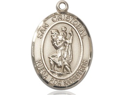 [7022SPKT] 14kt Gold San Cristobal Medal