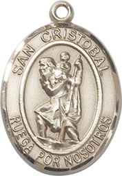[7022SPKT] 14kt Gold San Cristobal Medal