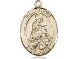 [7024KT] 14kt Gold Saint Daniel Medal